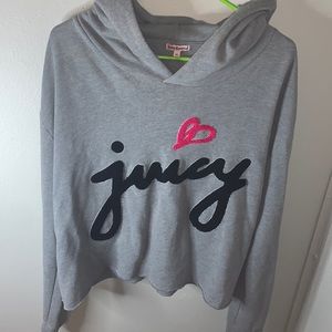 Juicy Couture tour cropped extra large gray hoodie
